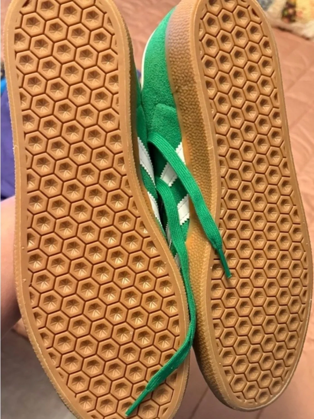 NEW green suede adidas sneakers 11 white stripes. NEW in BOX. Versatile, cool.